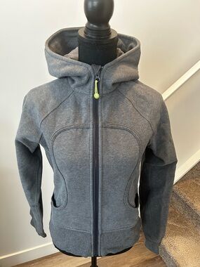 lululemon athletica Gray Full-Zip Hooded Jacket